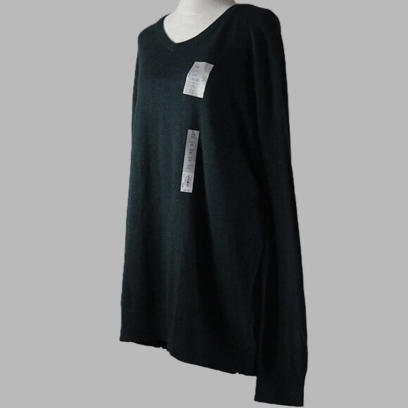 NWT Croft & Borrow Men's V-Neck Green Sweater Size 2X (C436) - Picture 4 of 7